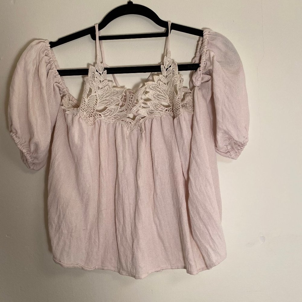 Pink and white summer shirt